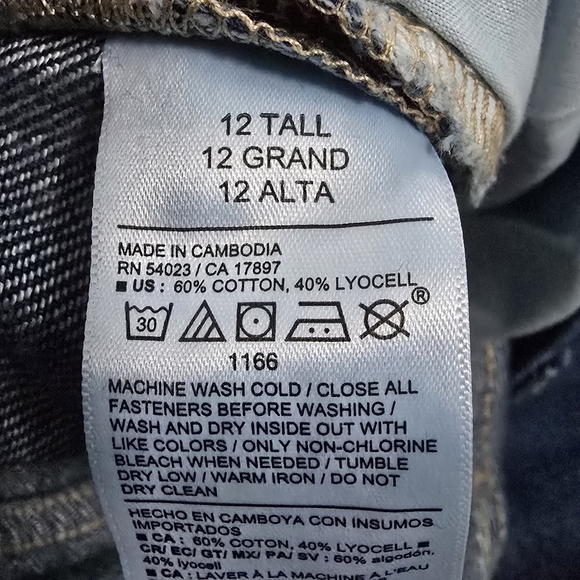 NWT Old Navy Women's High Rise Baggy Wide Leg Drapey Denim Jeans 12 Tall - Picture 5 of 7